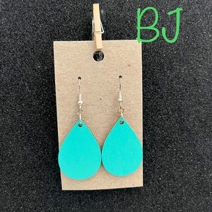 Homemade wood earrings